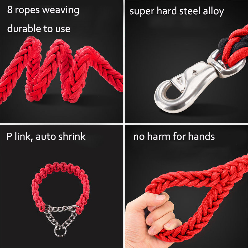 Dog Collars And Belt Covers, Heavy-duty Nylon Braided Ropes, For Training And Walking Leashes Of Small, Medium And Large Dogs - Image 4