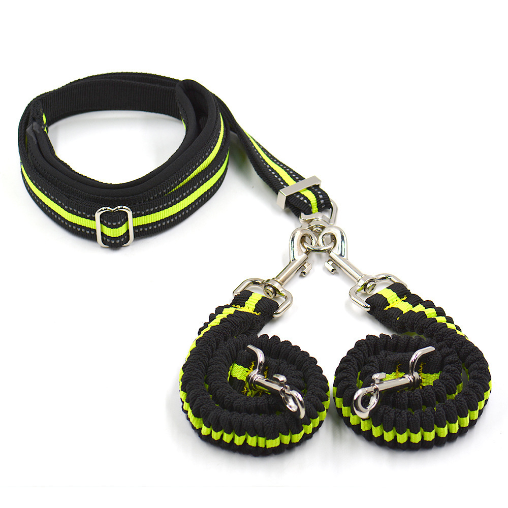 Pet Supplies Pet Adjustable Leash, Dog Leash, Double-headed One-to-two Nylon Leash - Image 2