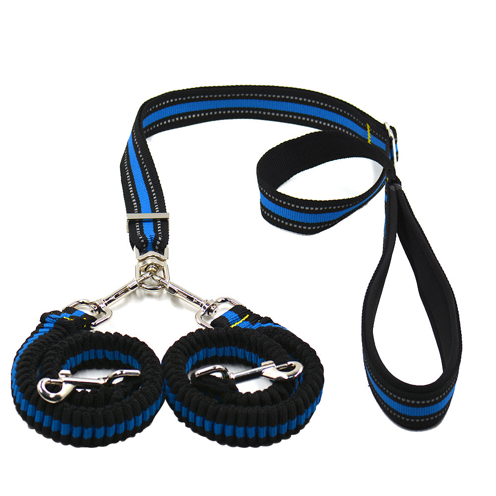 Pet Supplies Pet Adjustable Leash, Dog Leash, Double-headed One-to-two Nylon Leash - Image 3