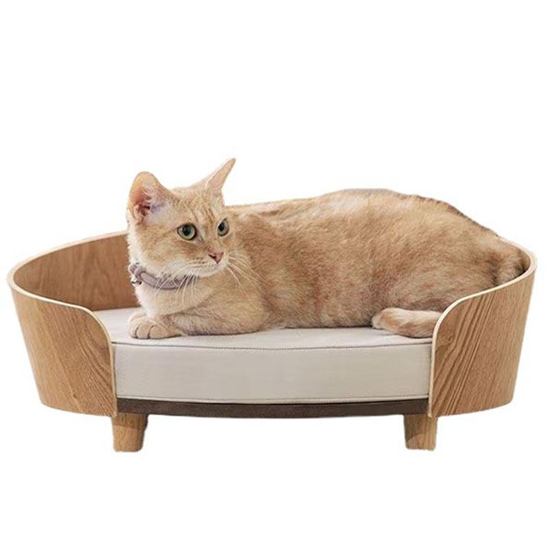 Wooden Cat Nest Dog Bed Teddy Pet Sofa Bed - Image 9