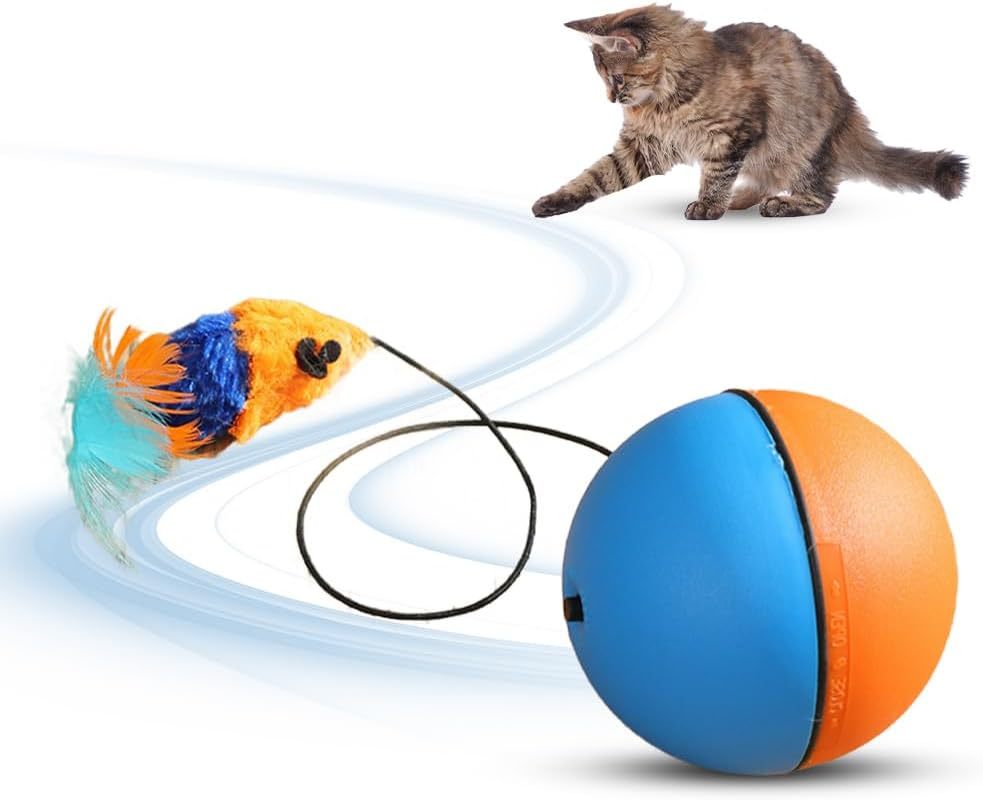 Interactive Cat Ball Toy Automatic Moving Dog Cat Balls Motion Activate Electric Cat Toy Cat Enrichment Toys For Bored Indoor Cats Dogs Smart Self Rolling Cat Ball Toys - Image 3