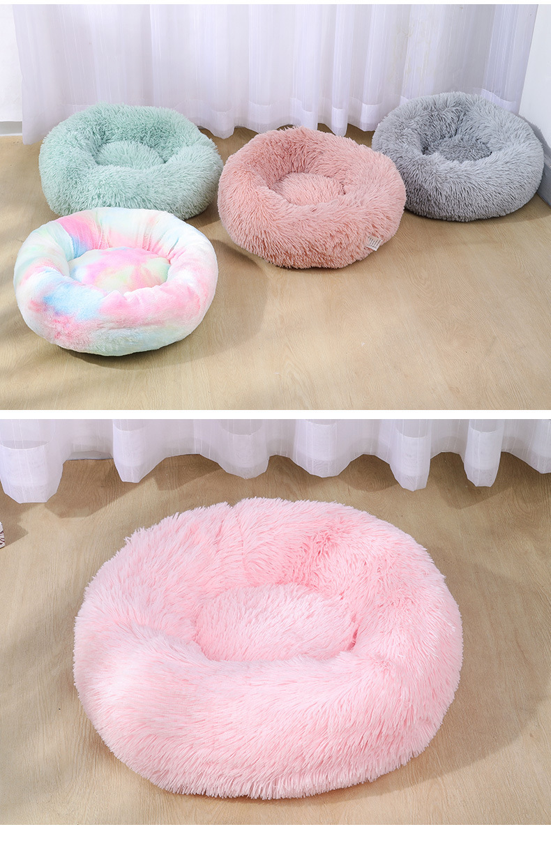 Cathouse Doghouse Large, Medium And Small Dogs Warm Plush Round Pet Bed Dog Bed Cat Bed Dog Bed - Image 4