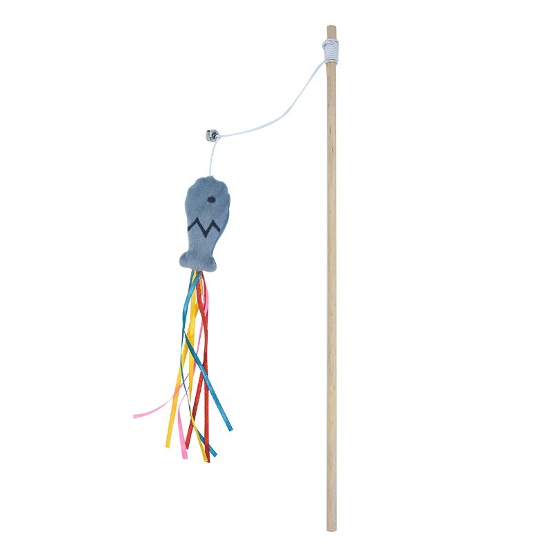 Cat Wand Toys Interactive Cat Toys With Catnip Fish Colorful Ribbons Bell For Kitty Kitten Cat Toys For Indoor Cats Cat Teaser Cat String Toy Cat Accessories - Image 9
