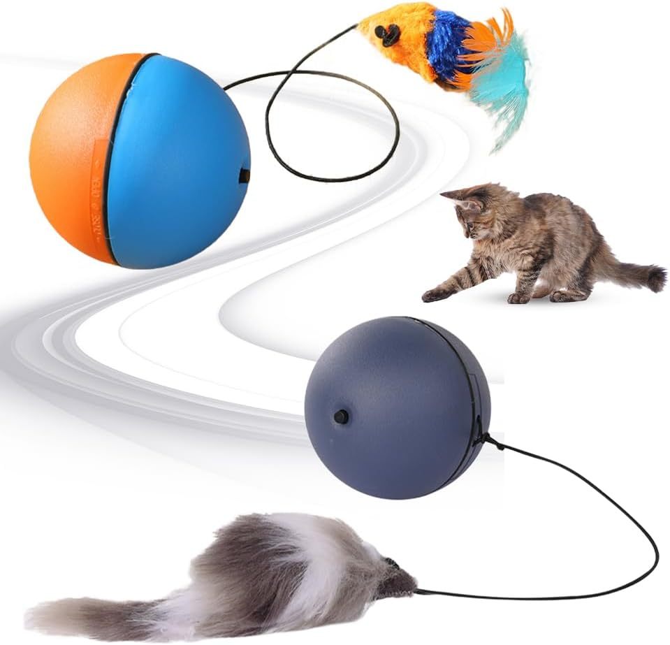 Interactive Cat Ball Toy Automatic Moving Dog Cat Balls Motion Activate Electric Cat Toy Cat Enrichment Toys For Bored Indoor Cats Dogs Smart Self Rolling Cat Ball Toys - Image 4