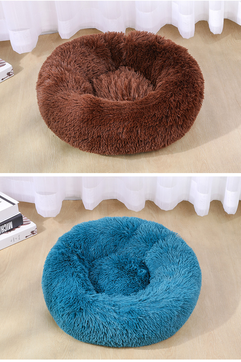 Cathouse Doghouse Large, Medium And Small Dogs Warm Plush Round Pet Bed Dog Bed Cat Bed Dog Bed - Image 5