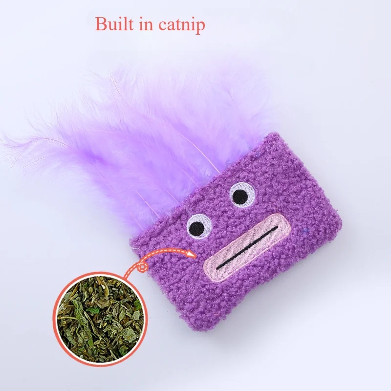Catnip Plush Toy Cat Toy Funny Big Mouth Explosion Head Shaped Cat Toy - Image 5