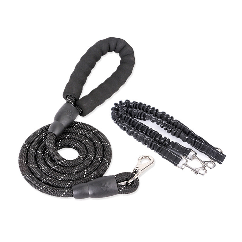 Dogs With One Tow Two Leashes Pets Double Heads - Image 5