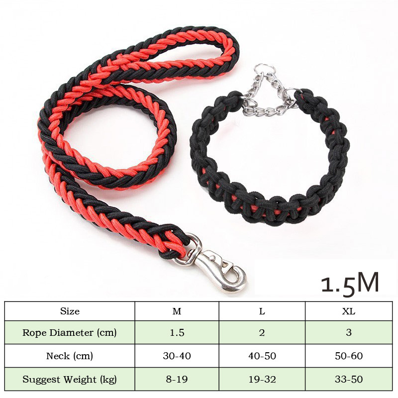 Dog Collars And Belt Covers, Heavy-duty Nylon Braided Ropes, For Training And Walking Leashes Of Small, Medium And Large Dogs - Image 7