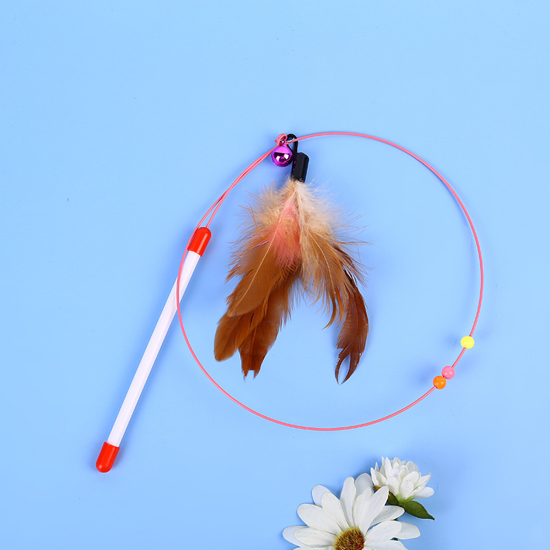 Teasing Cat Stick Pet Supplies Toys Feather Bells Wire Toys - Image 3