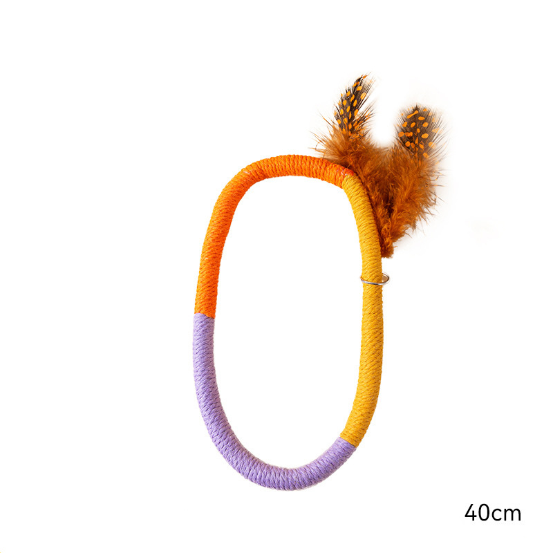 Cotton Rope Cat Toys Catnip Toys With Feather Safe Teeth Cleaning Chew Toy For Cats Interactive Cat Kicker Toys Cat Toys For Bored Indoor Cats And Kittens - Image 7