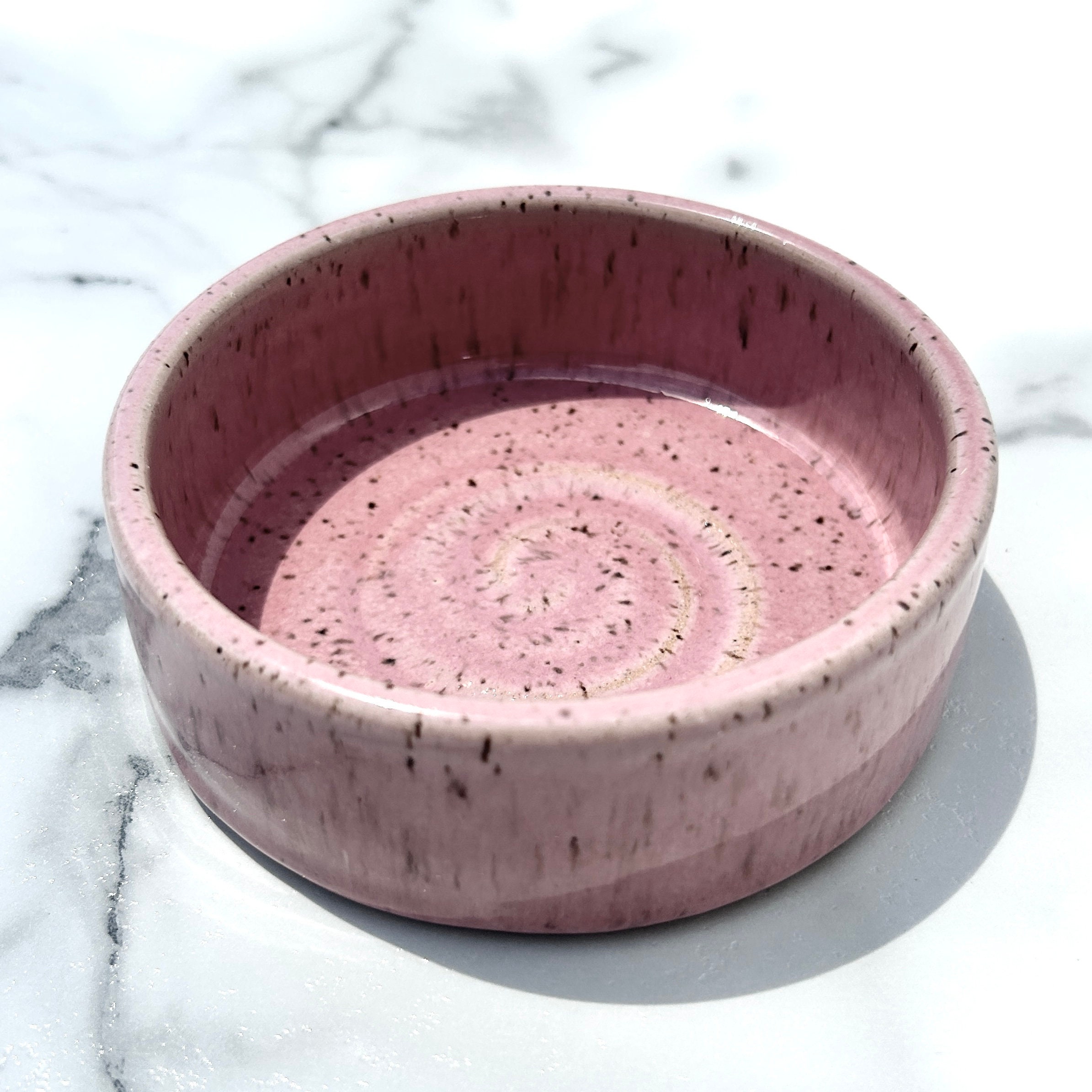 Speckled Ceramic Pet Bowl: Colorful Pottery Food & Water Dish - Image 6