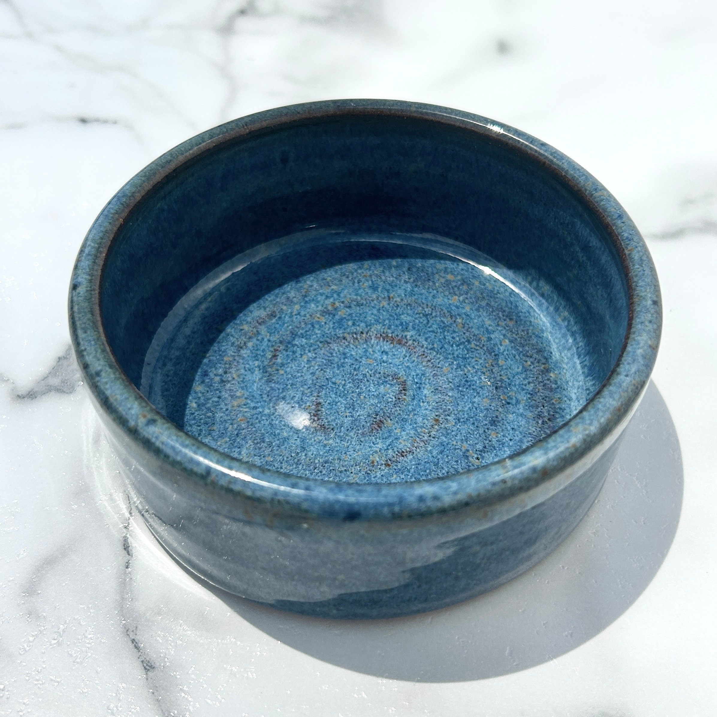 Speckled Ceramic Pet Bowl: Colorful Pottery Food & Water Dish - Image 3