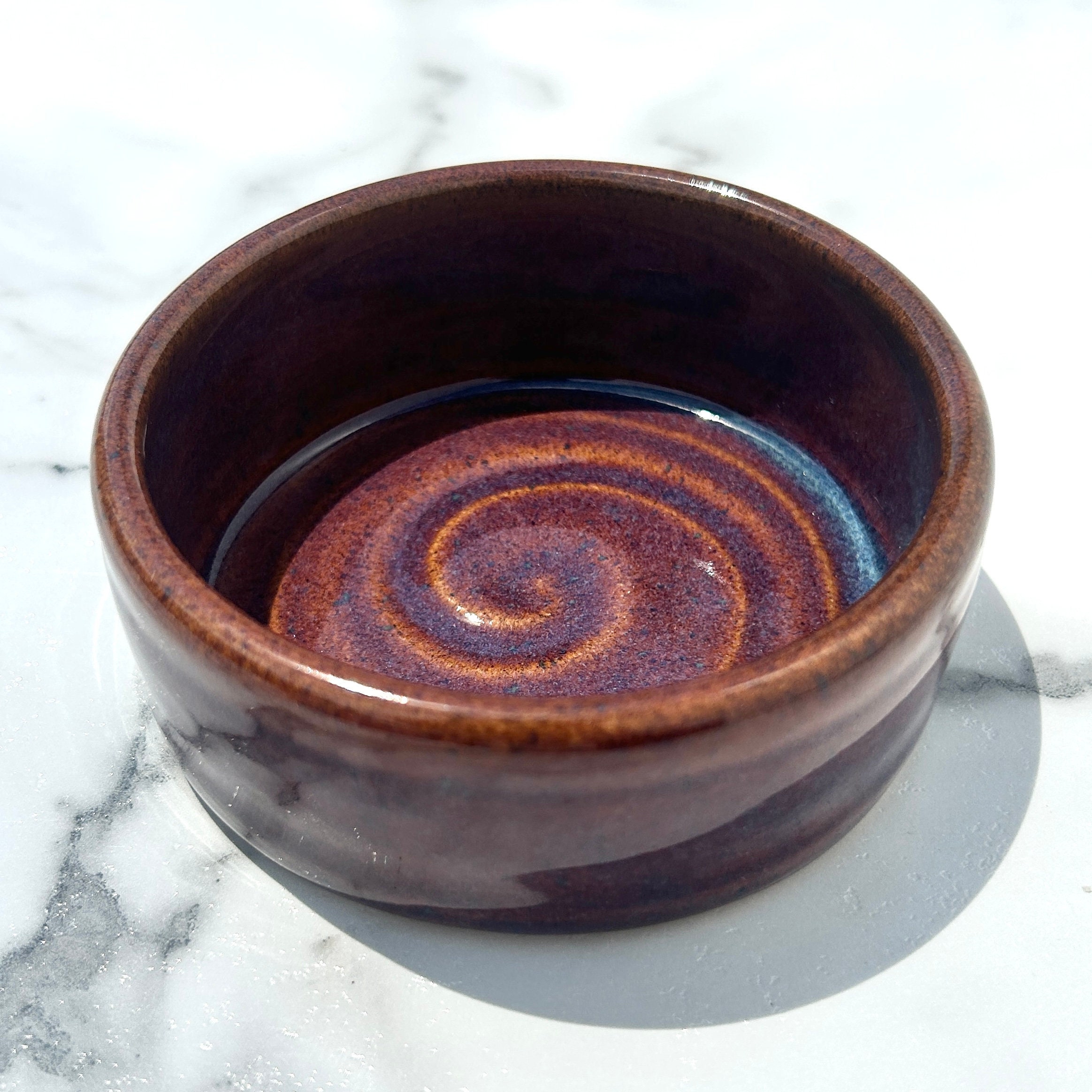 Speckled Ceramic Pet Bowl: Colorful Pottery Food & Water Dish - Image 5