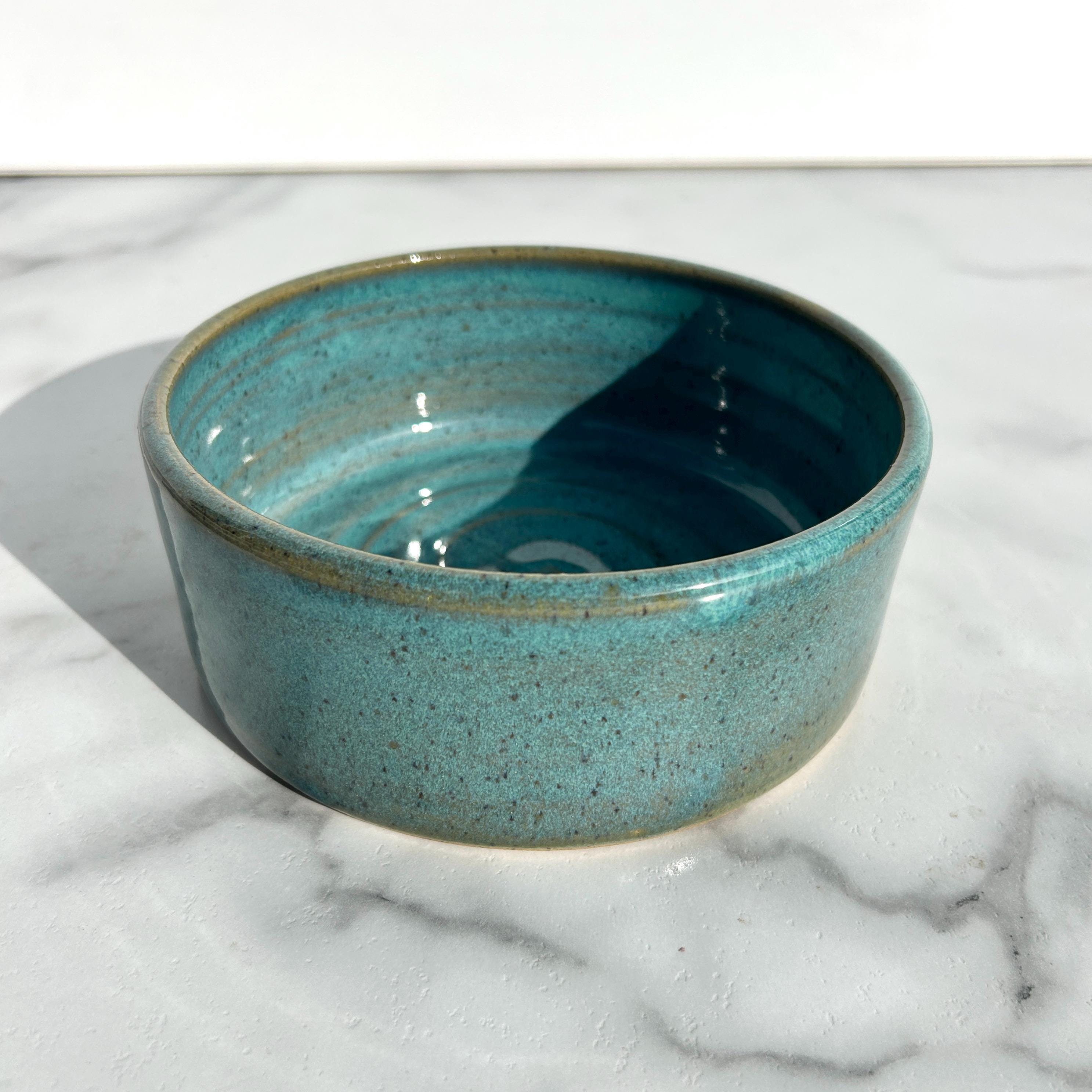 Speckled Ceramic Pet Bowl: Colorful Pottery Food & Water Dish - Image 8