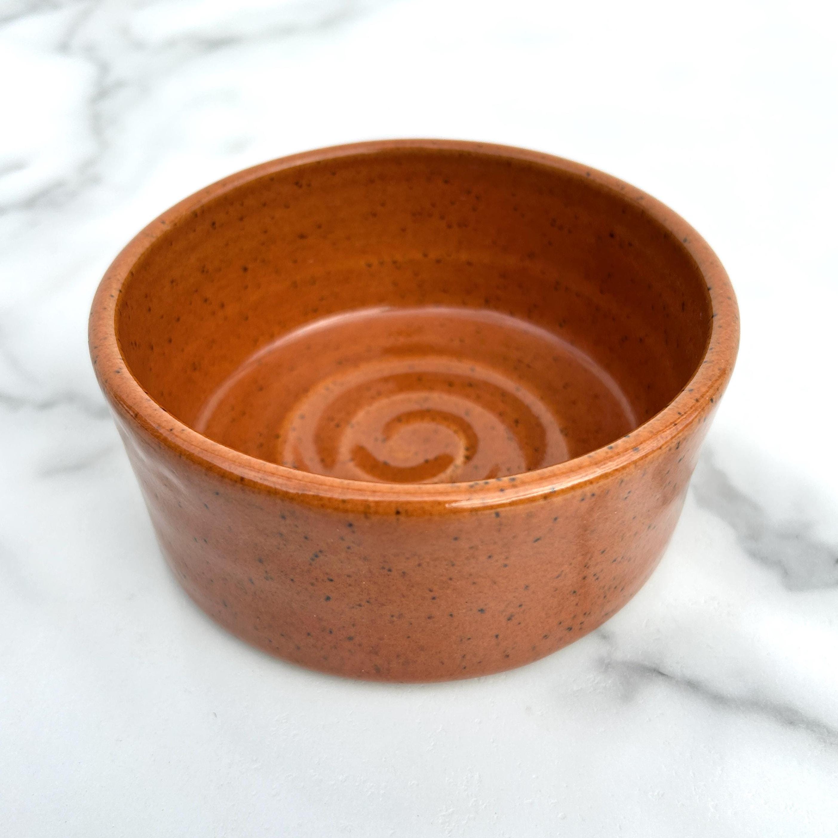 Speckled Ceramic Pet Bowl: Colorful Pottery Food & Water Dish - Image 9