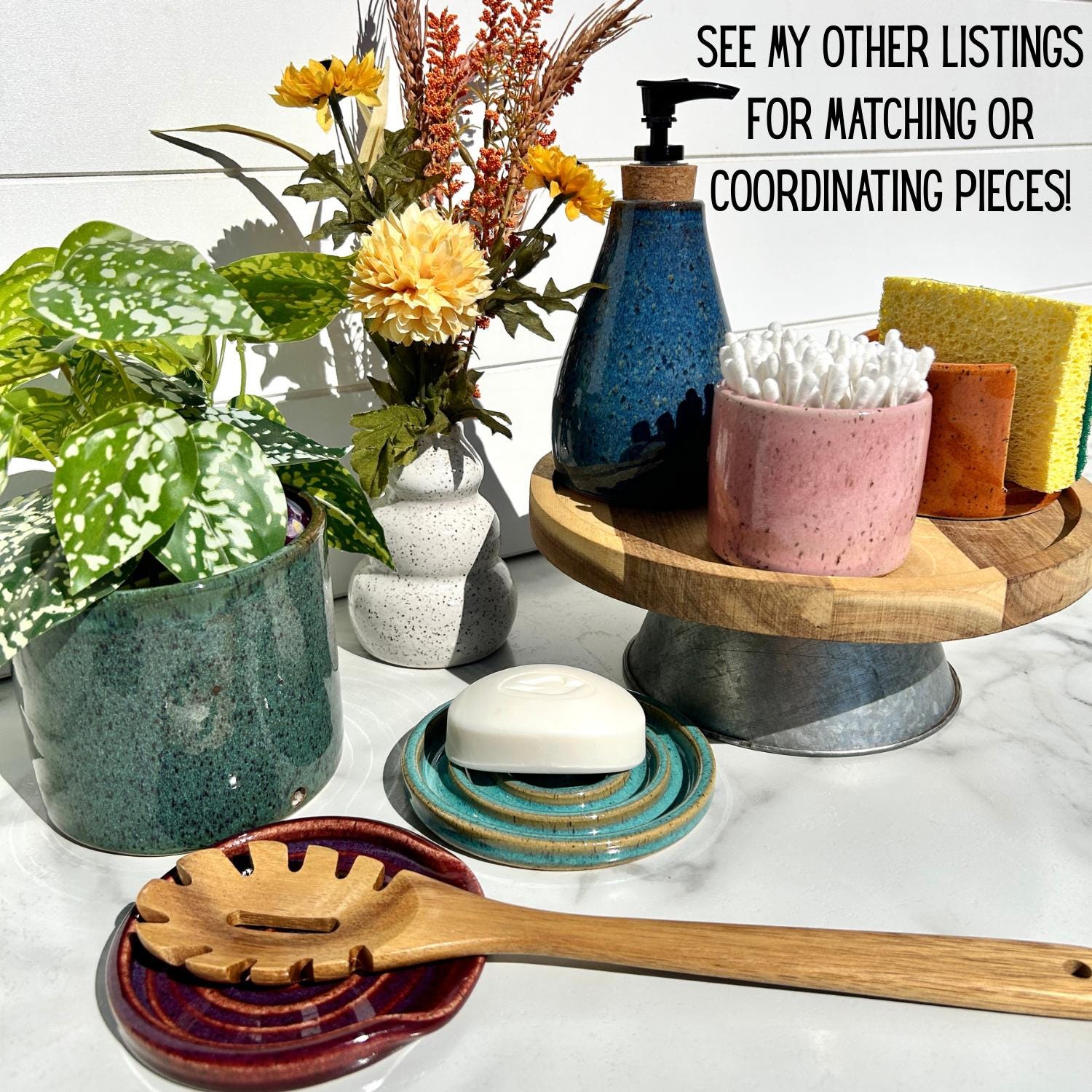 Ceramic Speckled Spoon Rest - Image 11