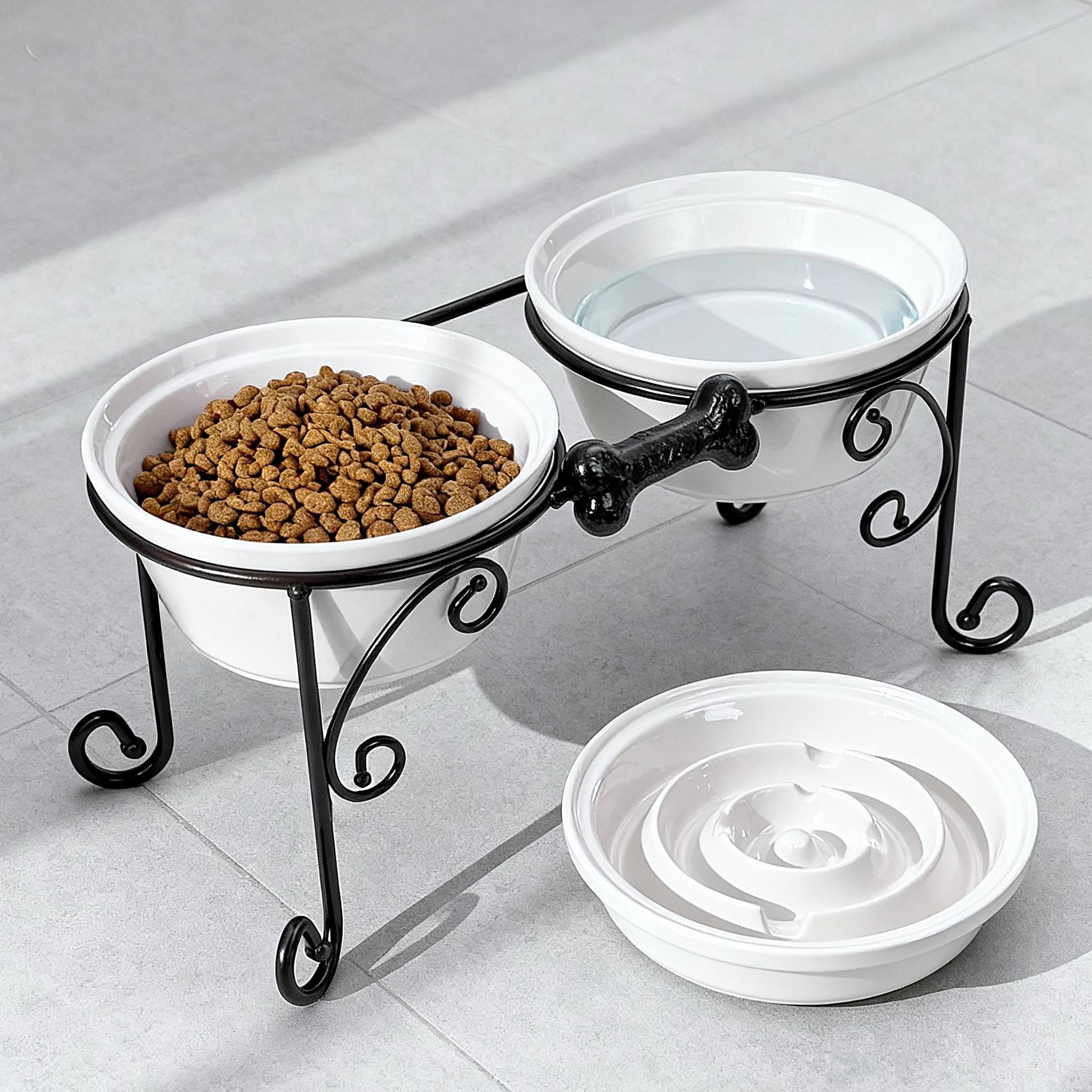 Elevated Double Bowl Feeder for Medium and Large Dogs