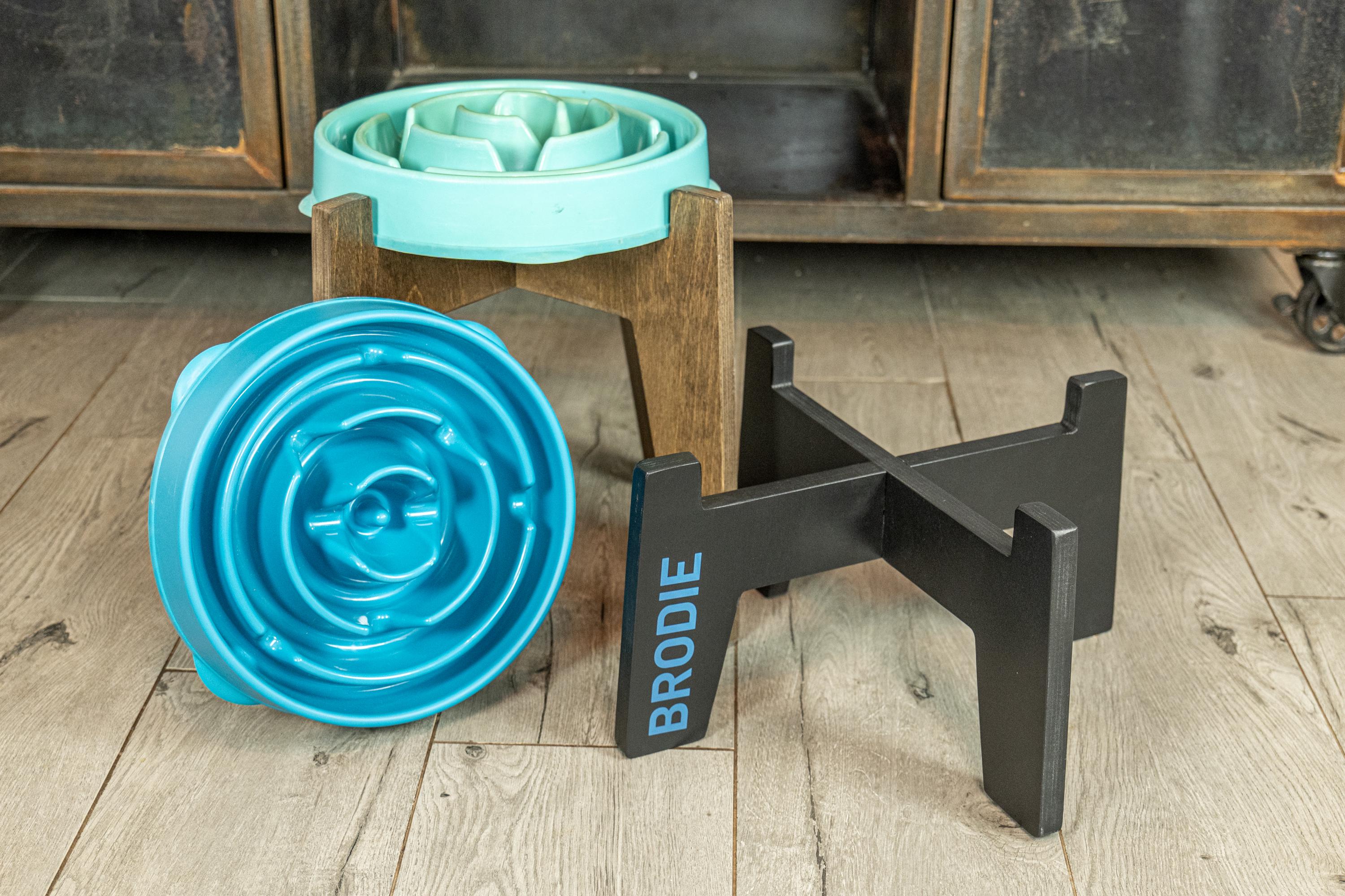 Personalized Wooden Dog Bowl Stand – Slow Feeder Compatible - Image 5