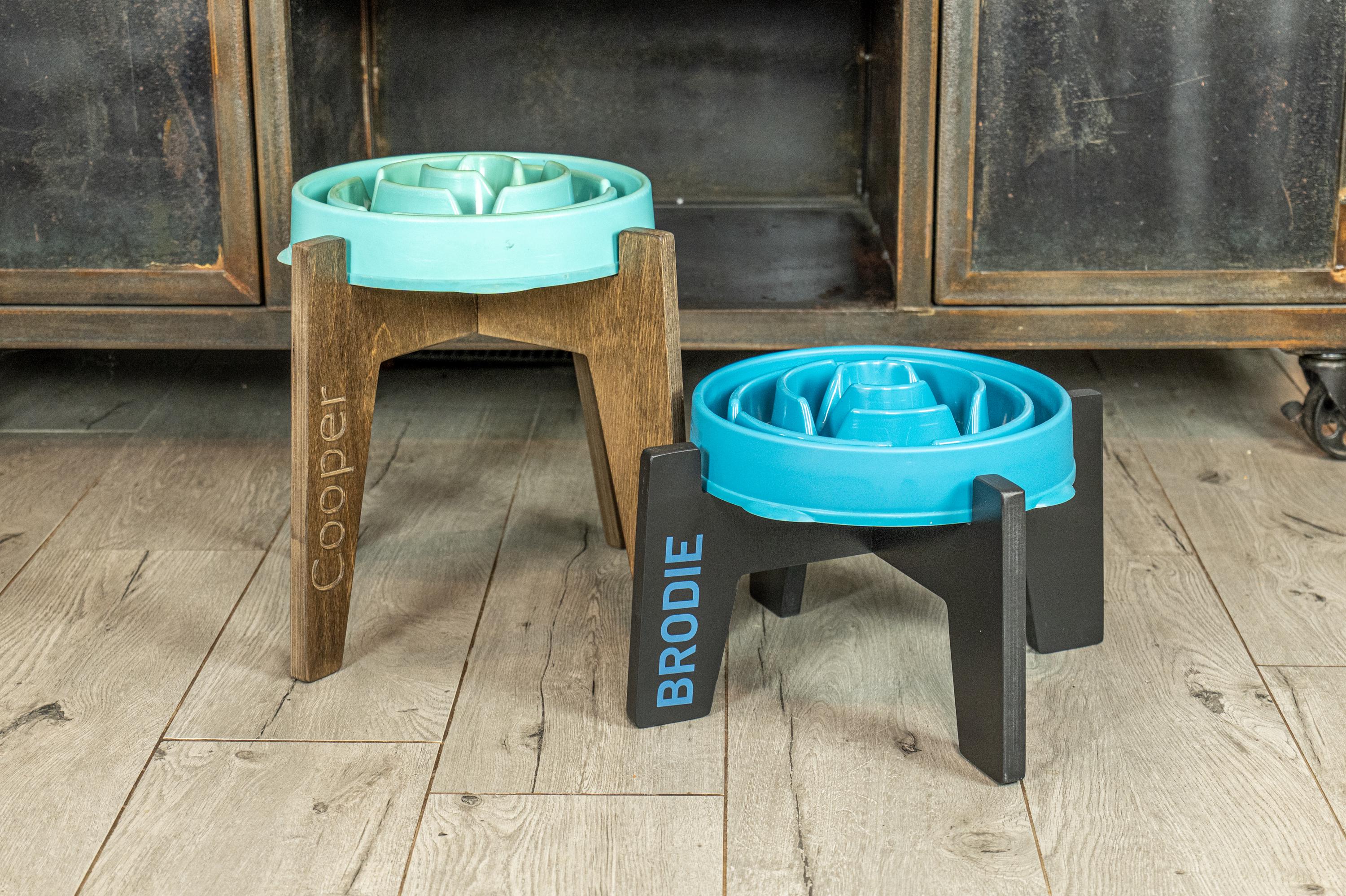 Personalized Wooden Dog Bowl Stand – Slow Feeder Compatible - Image 9