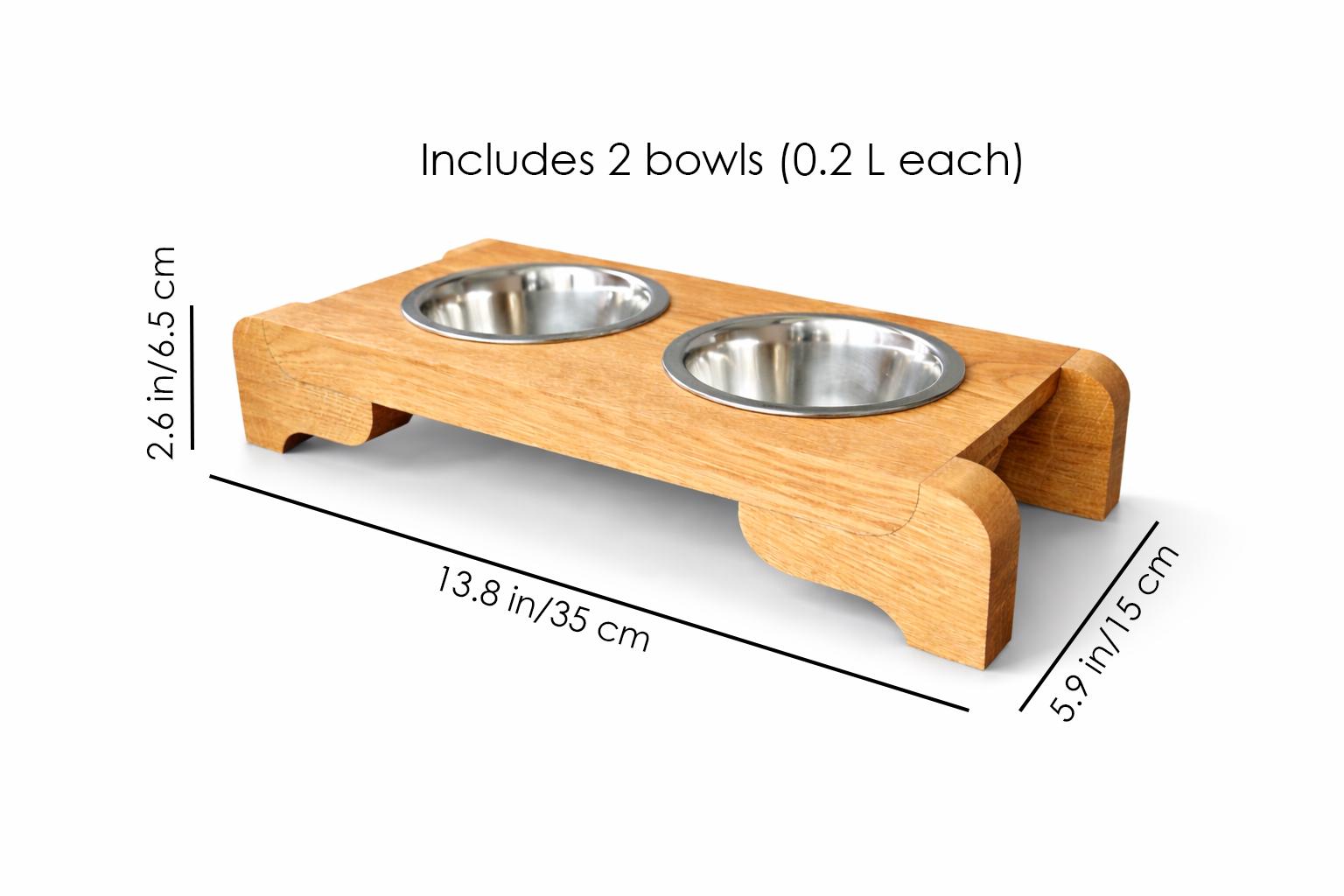 Elevated Cat Bowl,Cat Bowl Stand, Elevated Cat Feeder, Solid Wood Cat Feeding Station, Raised Cat Food Bowl, Modern Pet Furniture - Image 11