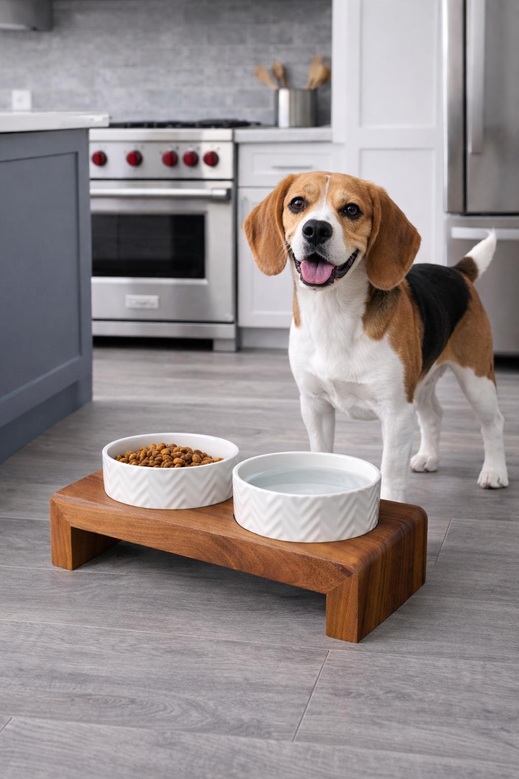 Wooden Dog Bowl Stand,Raised Dog Feeder,Custom Dog Bowl,Walnut Feeding Stands,Large Dog Bowl,Elevated Dog Bowls,Wood Pet Feeder - Image 9
