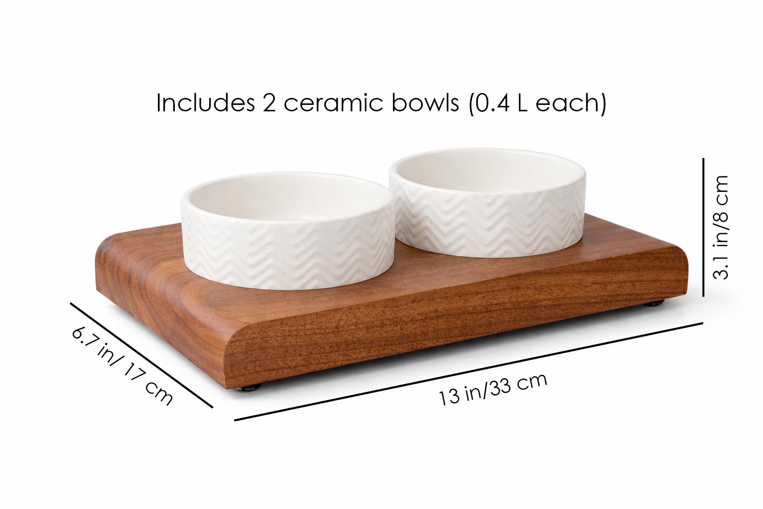 Elevated Cat Bowl,Cat Bowl Stand, Elevated Cat Feeder, Solid Wood Cat Feeding Station, Raised Cat Food Bowl, Modern Pet Furniture - Image 3