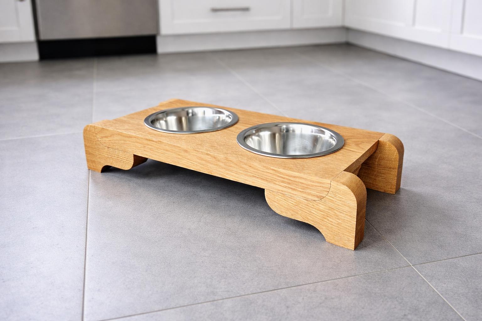 Elevated Cat Bowl,Cat Bowl Stand, Elevated Cat Feeder, Solid Wood Cat Feeding Station, Raised Cat Food Bowl, Modern Pet Furniture - Image 10