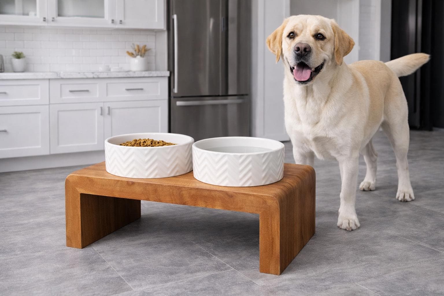 Wooden Dog Bowl Stand,Raised Dog Feeder,Custom Dog Bowl,Walnut Feeding Stands,Large Dog Bowl,Elevated Dog Bowls,Wood Pet Feeder