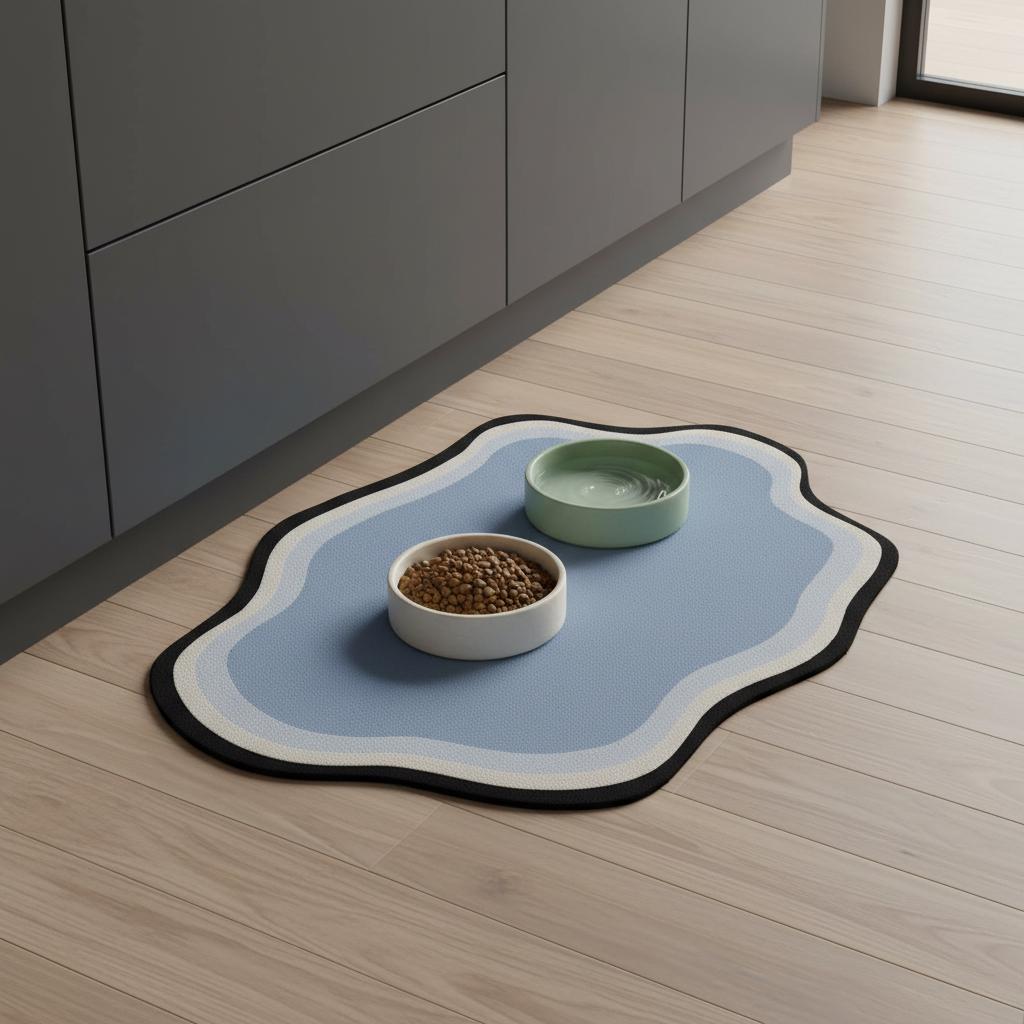 Cloud Shape Pet Feeding Pad, Diatomaceous Earth Cat Dog Bowl Placemat, Waterproof Non Slip - Image 2