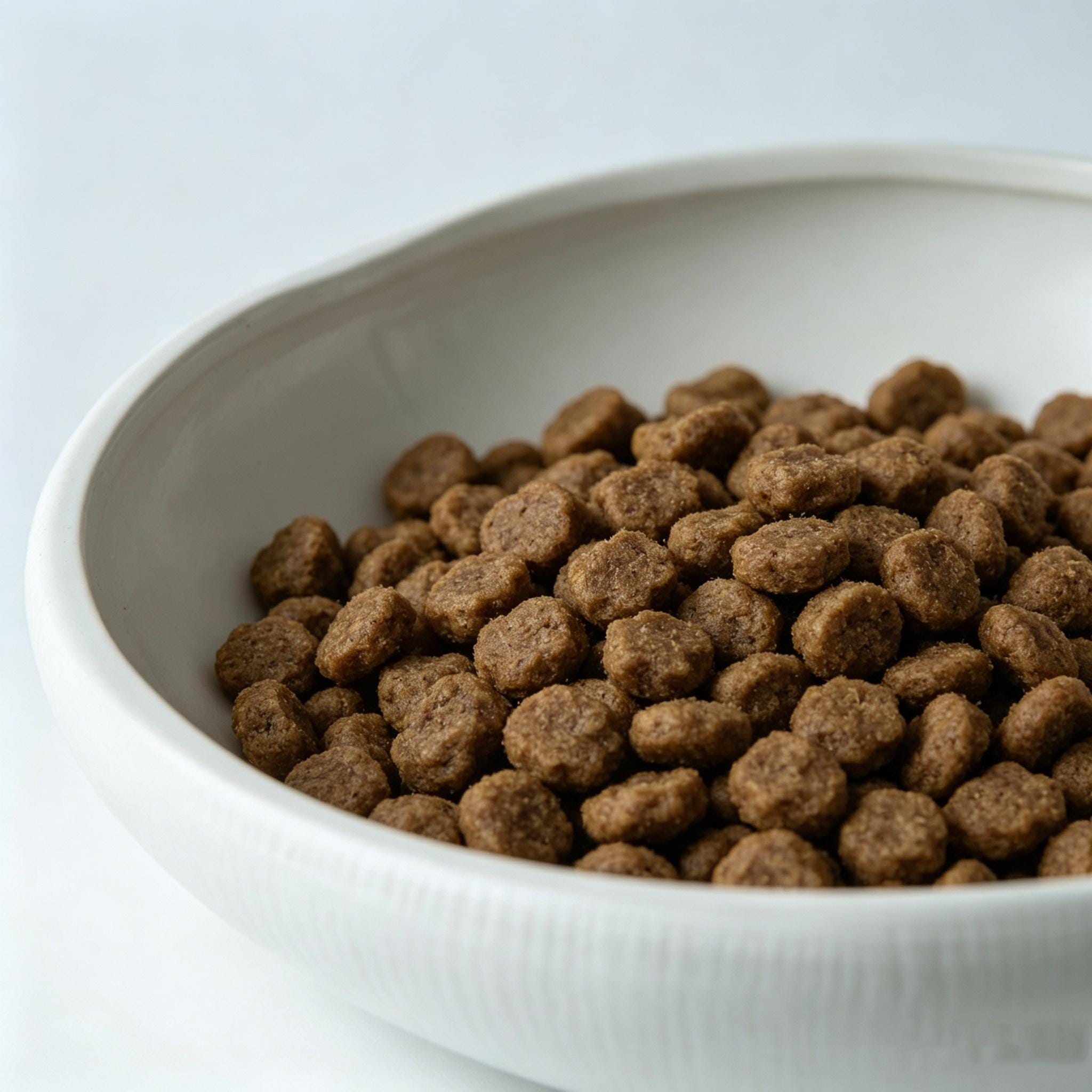 Shallow Wide Dog Bowl, Textured Ceramic Dog Dish, Anti Vomiting Dog Feeder, Whisker Friendly Pet Bowl, Matte White Stoneware Dog Bowl - Image 5