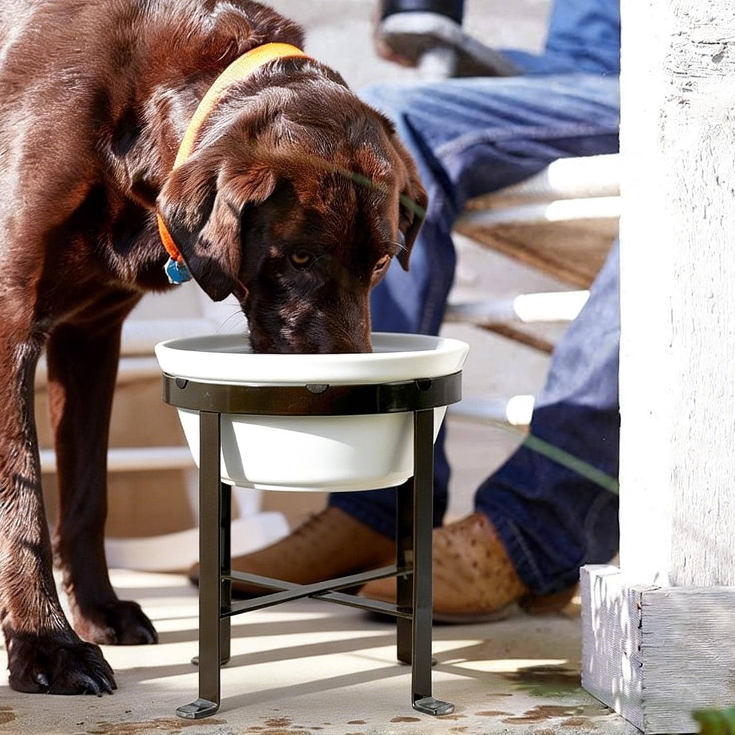 Single Dog Bowl Elevated for Medium and Large Dogs - Image 2