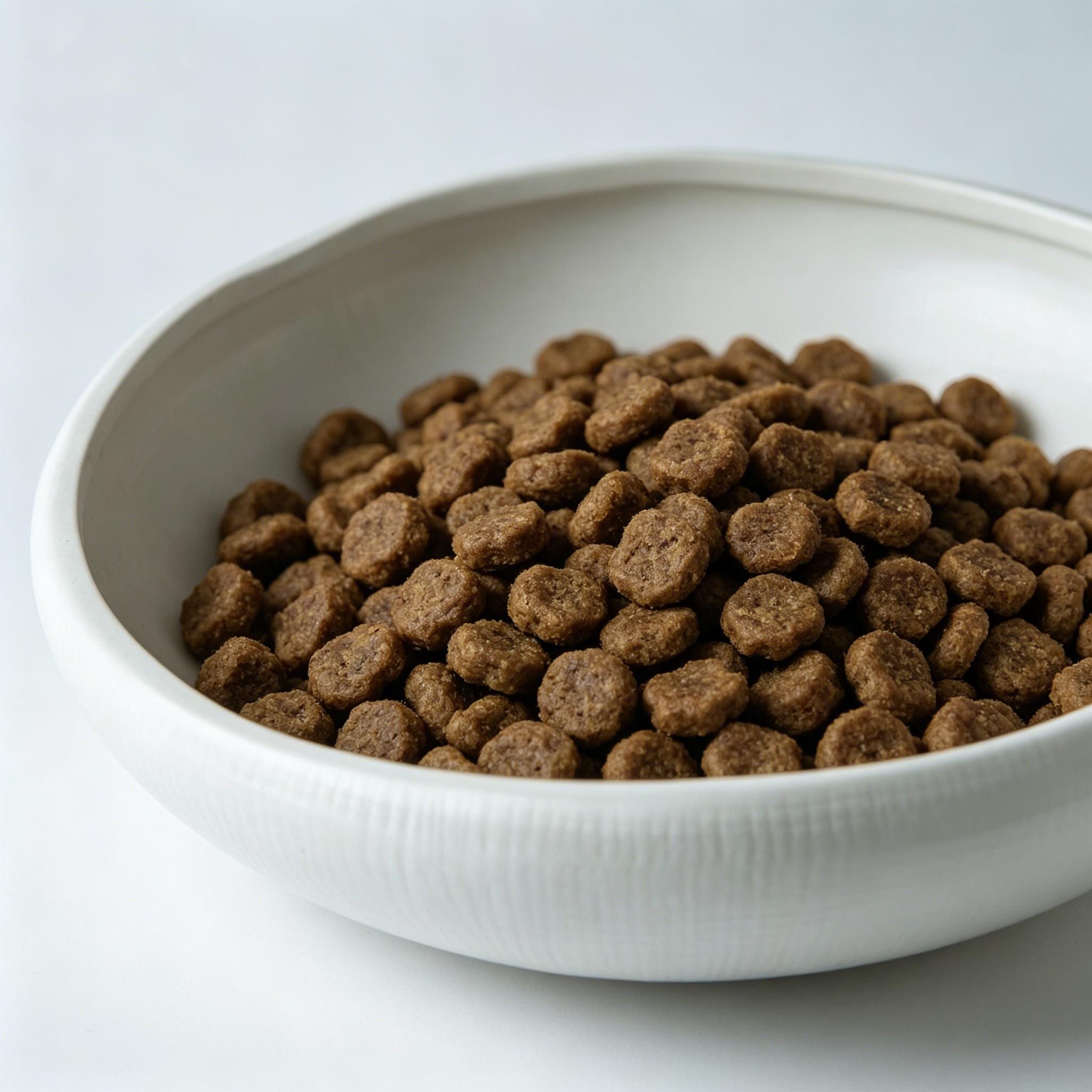 Shallow Wide Dog Bowl, Textured Ceramic Dog Dish, Anti Vomiting Dog Feeder, Whisker Friendly Pet Bowl, Matte White Stoneware Dog Bowl - Image 6