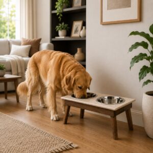 Addison Double Bowl Diner – Elevated Dog Stand with Dual Stainless Steel Bowls, Raised Pet Feeding Station