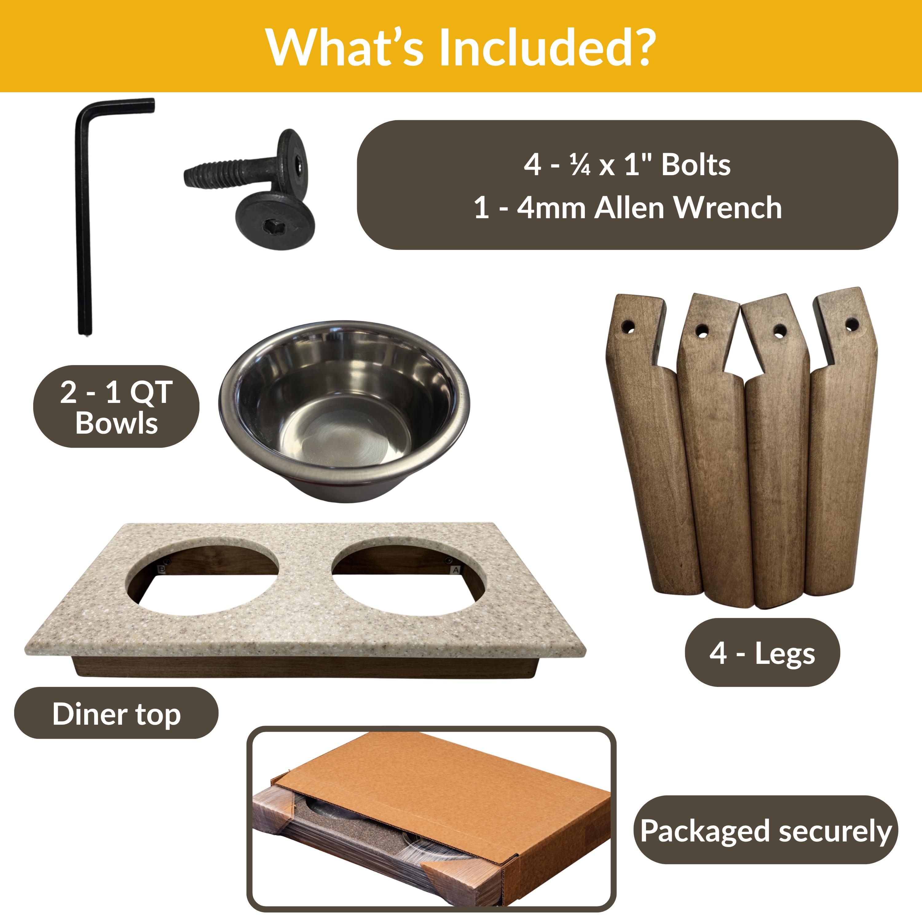Addison Double Bowl Diner – Elevated Dog Stand with Dual Stainless Steel Bowls, Raised Pet Feeding Station - Image 6