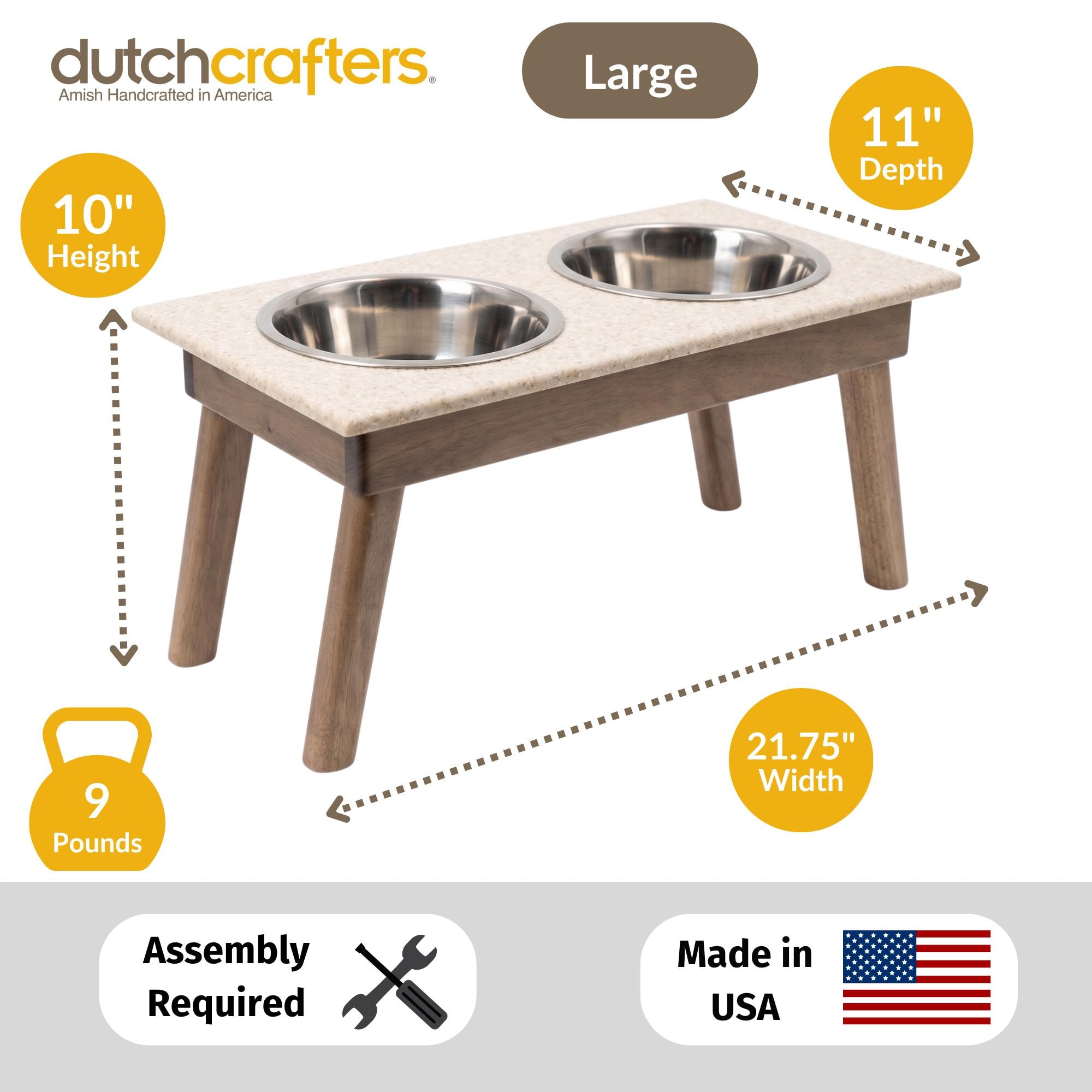 Addison Double Bowl Diner – Elevated Dog Stand with Dual Stainless Steel Bowls, Raised Pet Feeding Station - Image 4