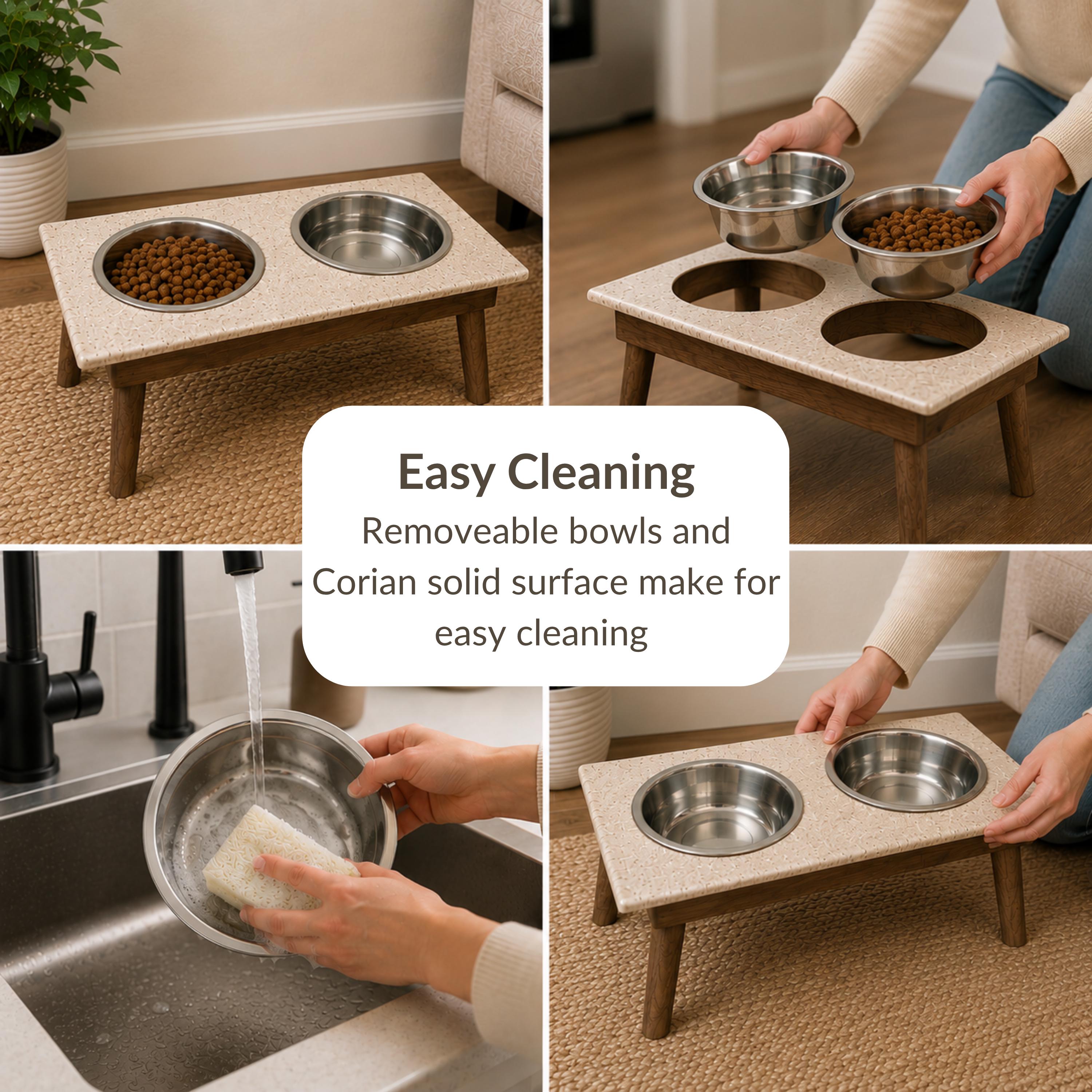 Addison Double Bowl Diner – Elevated Dog Stand with Dual Stainless Steel Bowls, Raised Pet Feeding Station - Image 8