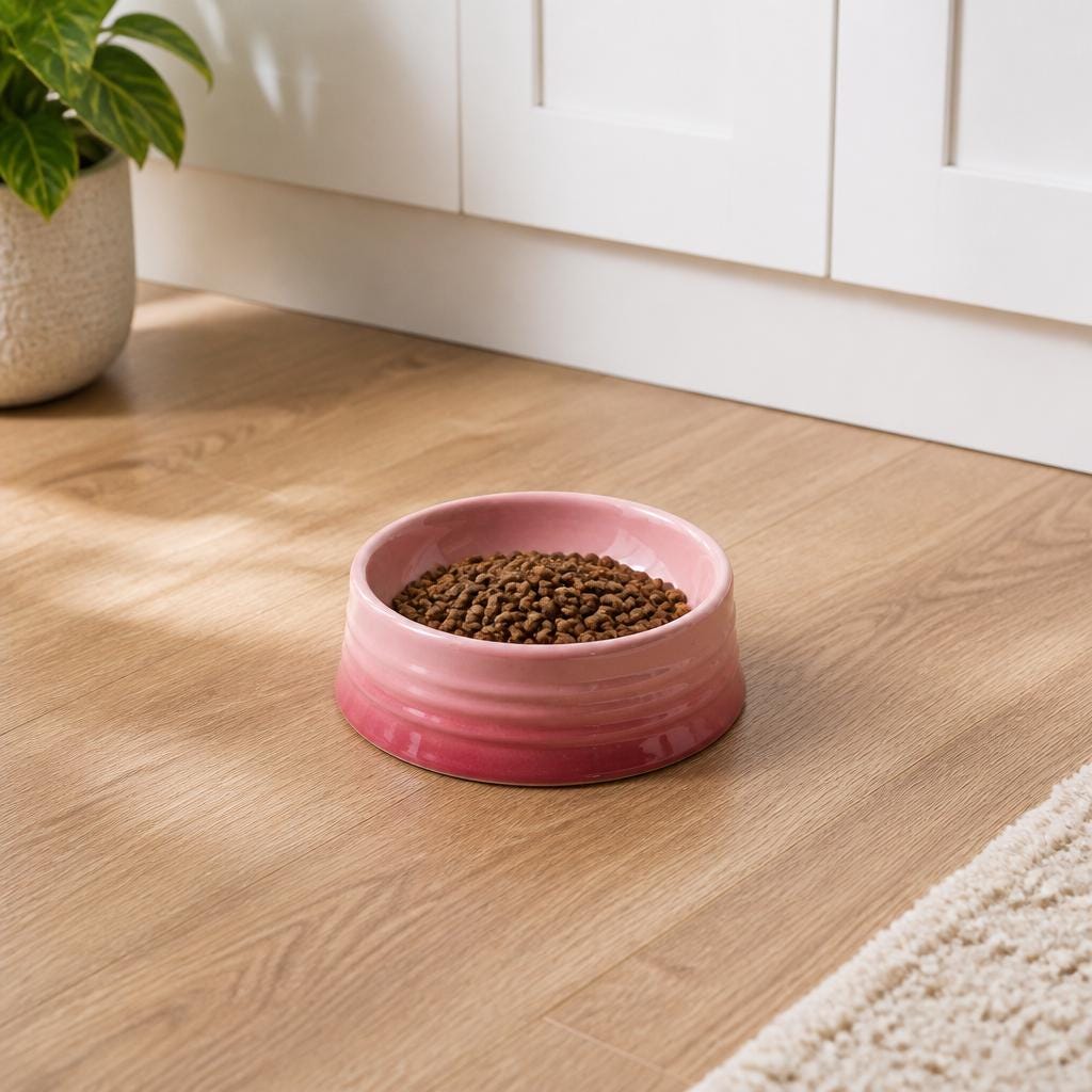 Elevated Pet Bowl, Ceramic Raised Cat Dog Feeder with Neck Protection & Tilted Design - Image 4